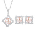 Necklace Ring Earring 2-piece Girls Wedding Jewelry Set